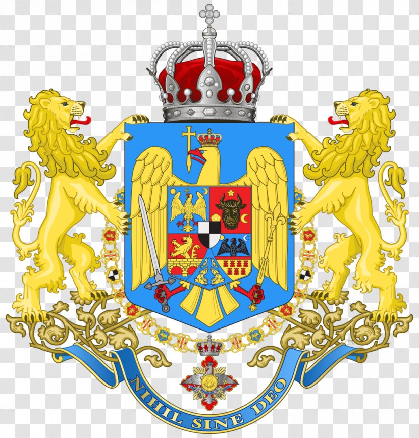 Kingdom Of Romania Coat Arms United Principalities - Greater - Pelicano Transparent PNG