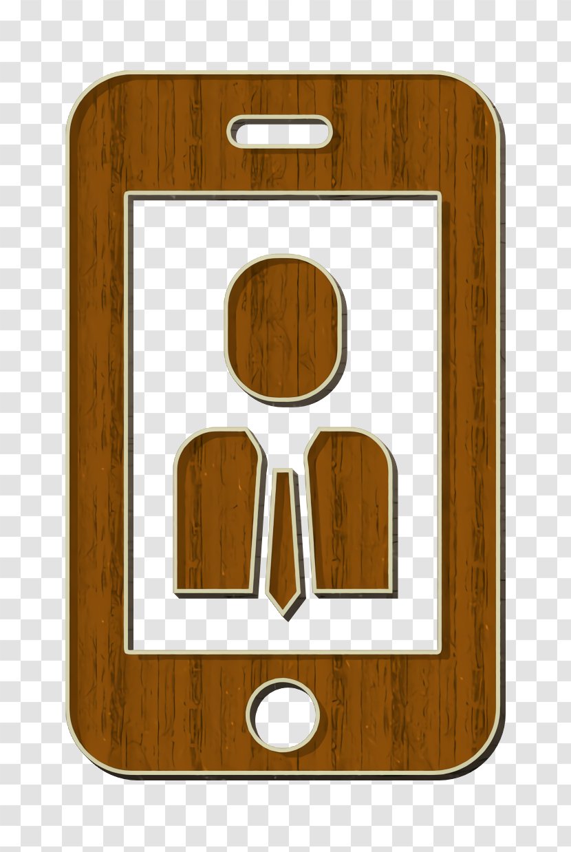 Businessman Icon Chat Communication - Rectangle Wood Stain Transparent PNG