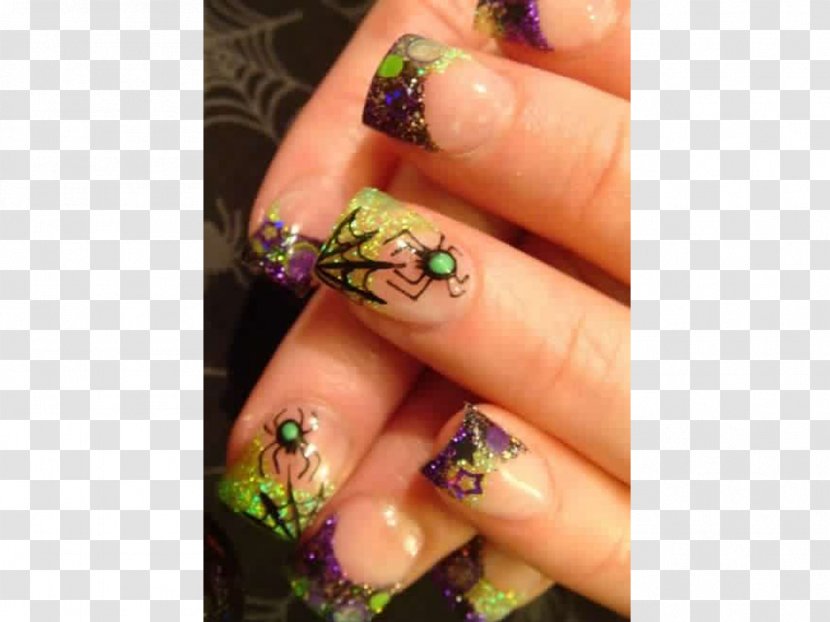 Nail Art Spider Manicure Transparent PNG