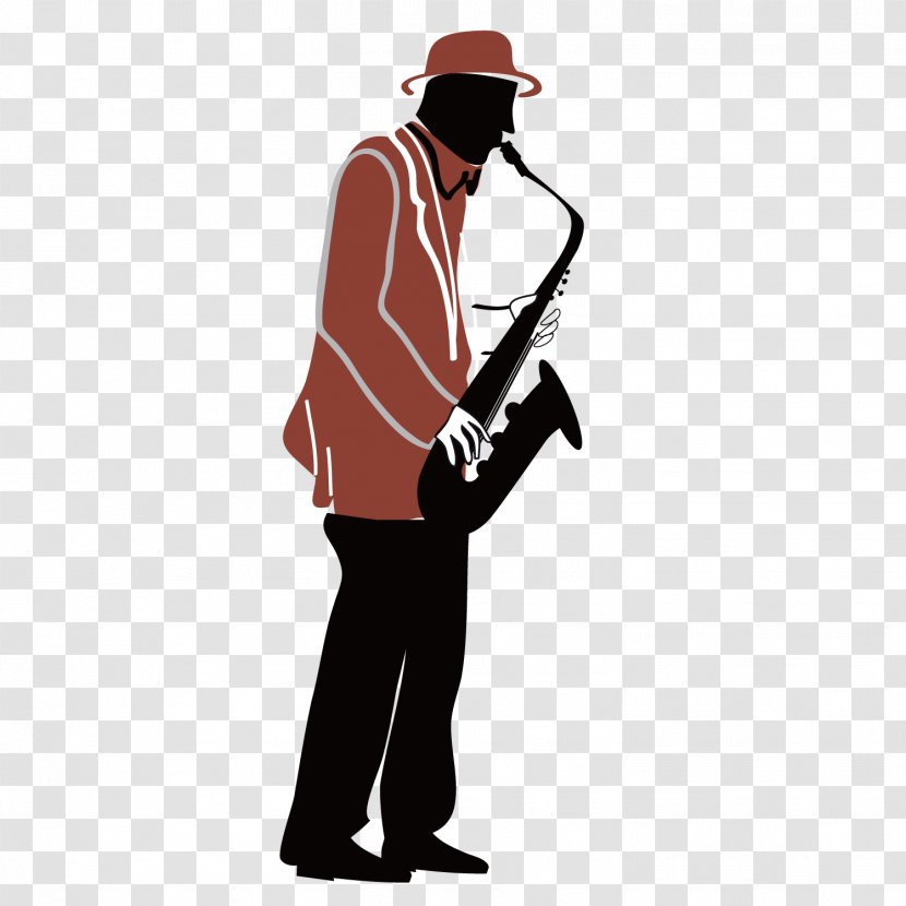 Saxophone Drawing - Watercolor - Man Transparent PNG