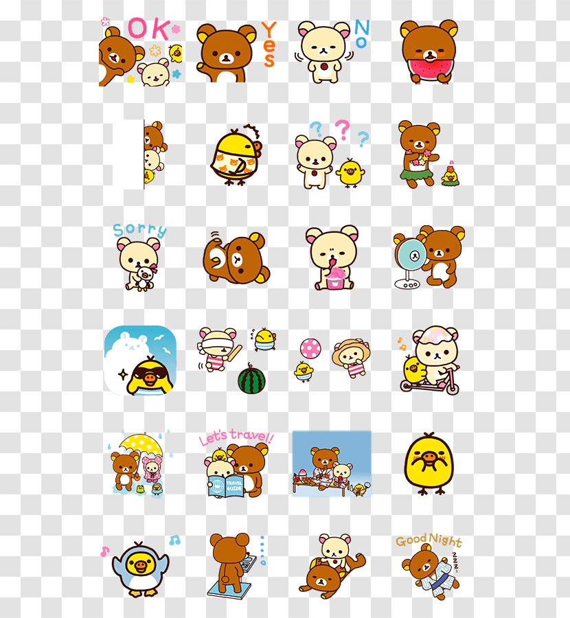 Rilakkuma Sticker Calpis LINE Kavaii - Telegram - Line Transparent PNG