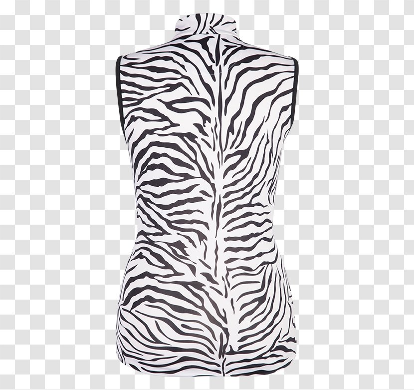 Zebra White Sleeve Dress Outerwear Transparent PNG