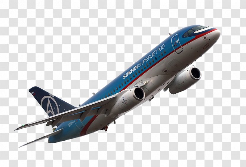 Sukhoi Superjet 100 Airplane Civil Aircraft - Airbus Transparent PNG