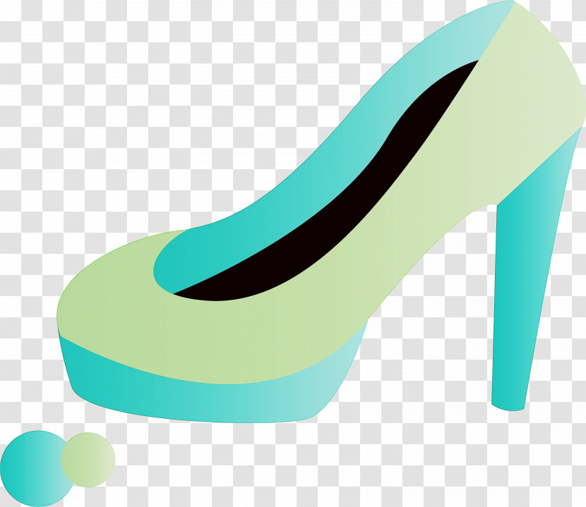 Shoe High-heeled Shoe Turquoise Footwear Transparent PNG