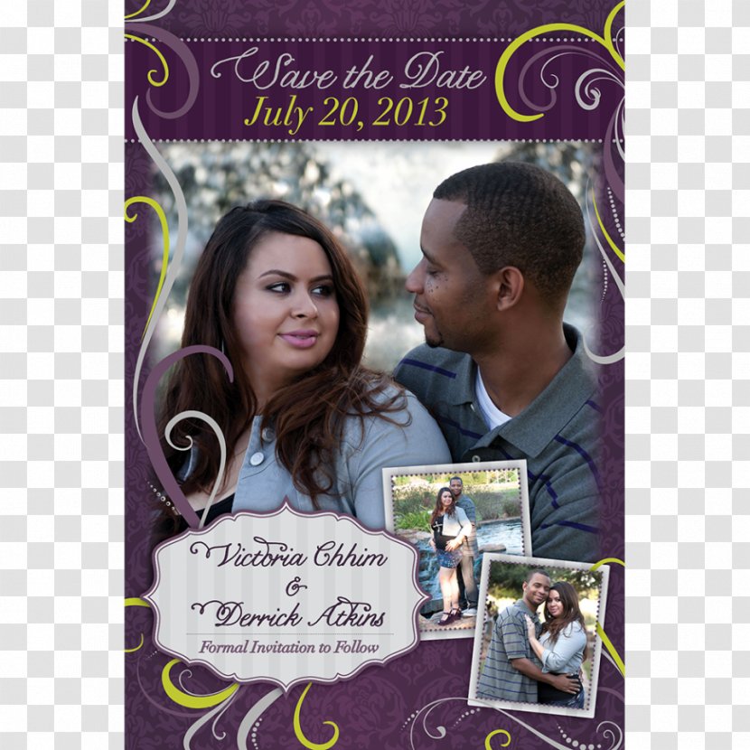 Hair Coloring Picture Frames - Save The Date Wedding Invitation Transparent PNG