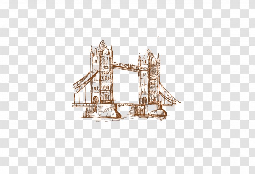 The Shard Tower Bridge Architecture - Art - Hand-painted London Transparent PNG