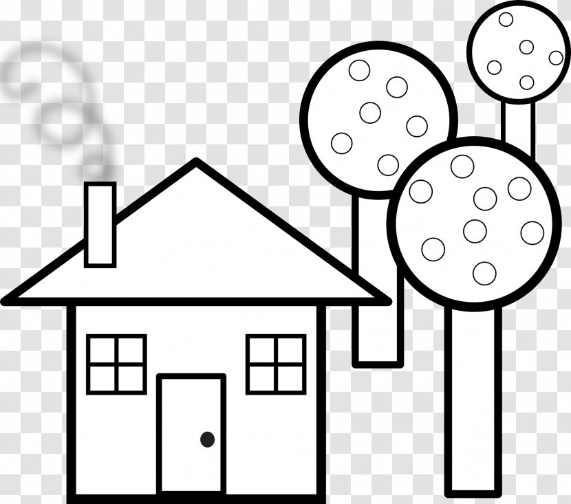 House Black And White Clip Art - Text - Cliparts Transparent PNG