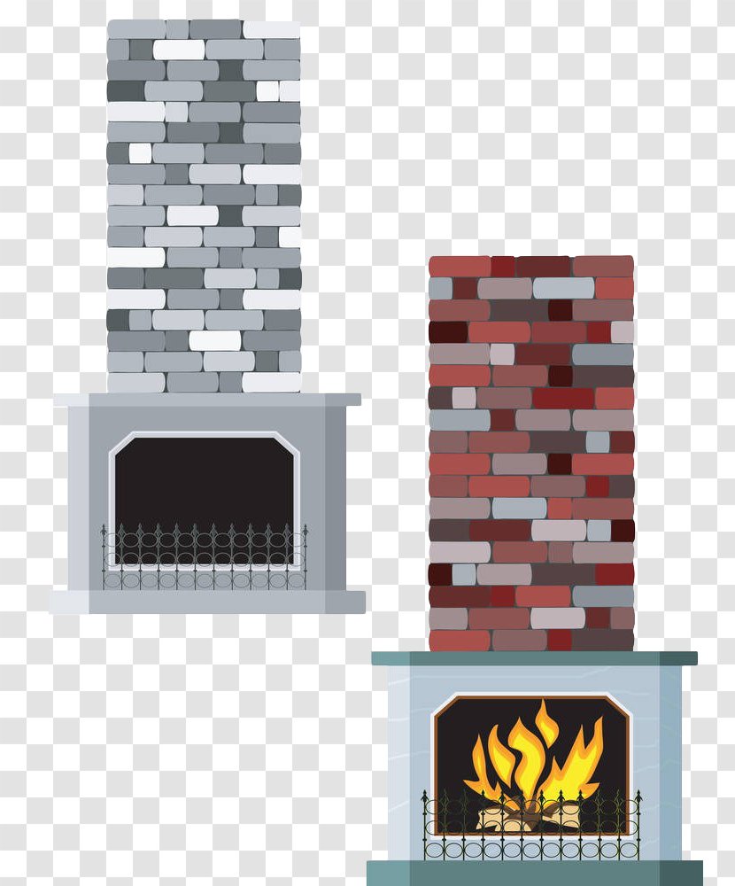 Fireplace Mantel Clip Art - Kitchen - Hand-painted Firewood Stove Transparent PNG