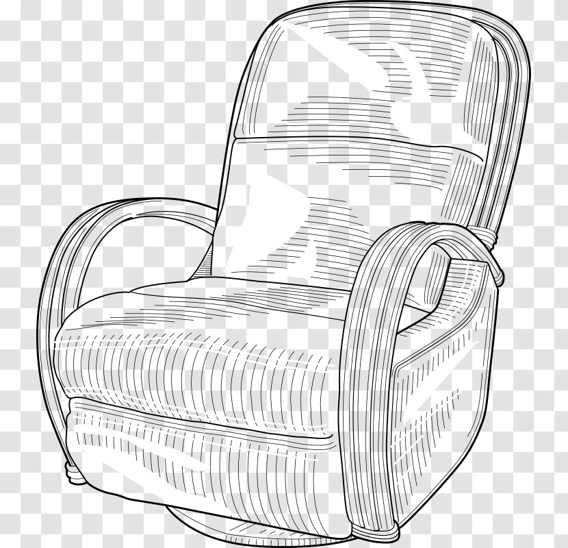 Recliner Eames Lounge Chair Couch Clip Art - Car Seat Cover - Lounger Transparent PNG