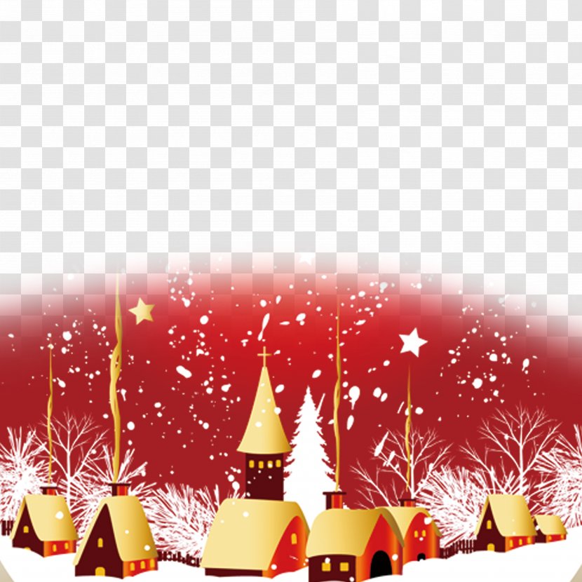 Christmas Tree Snow Globe Clip Art - New Year Red House Crystal Ball Fig Transparent PNG