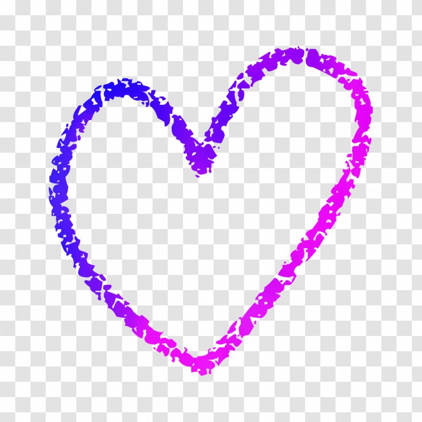 Line Heart Point Purple Font - Cartoon - Frame Transparent PNG