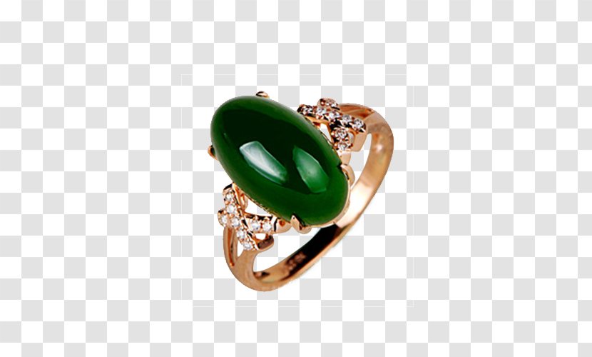 Ring Diamond Jasper Gold - Jade - Colorful Charms Transparent PNG