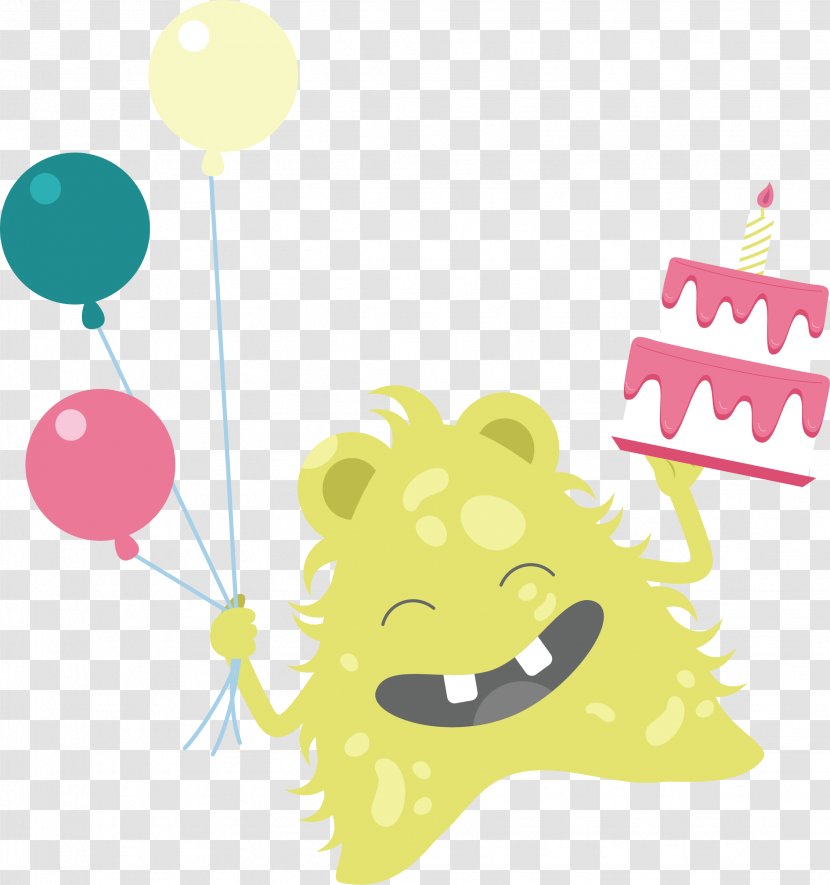 Birthday Cake Illustration - Material - Monster Transparent PNG
