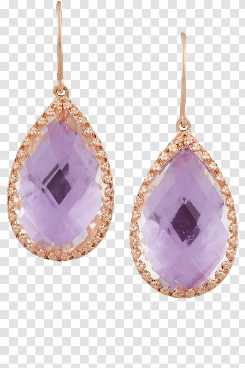 Amethyst Earring - Jewellery - Purple Transparent PNG