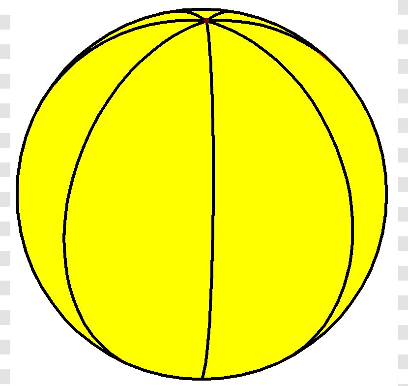 Polygon Spherical Lune Sphere Digon Monogon - Yellow Transparent PNG