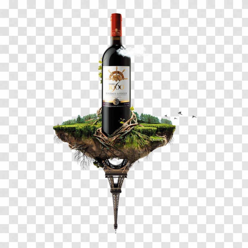 Red Wine Poster French Advertising - Decorative Designs Transparent PNG