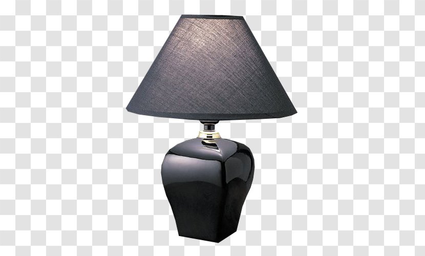 Table Lamp Lighting Electric Light Ceramic - Room - Black Transparent PNG