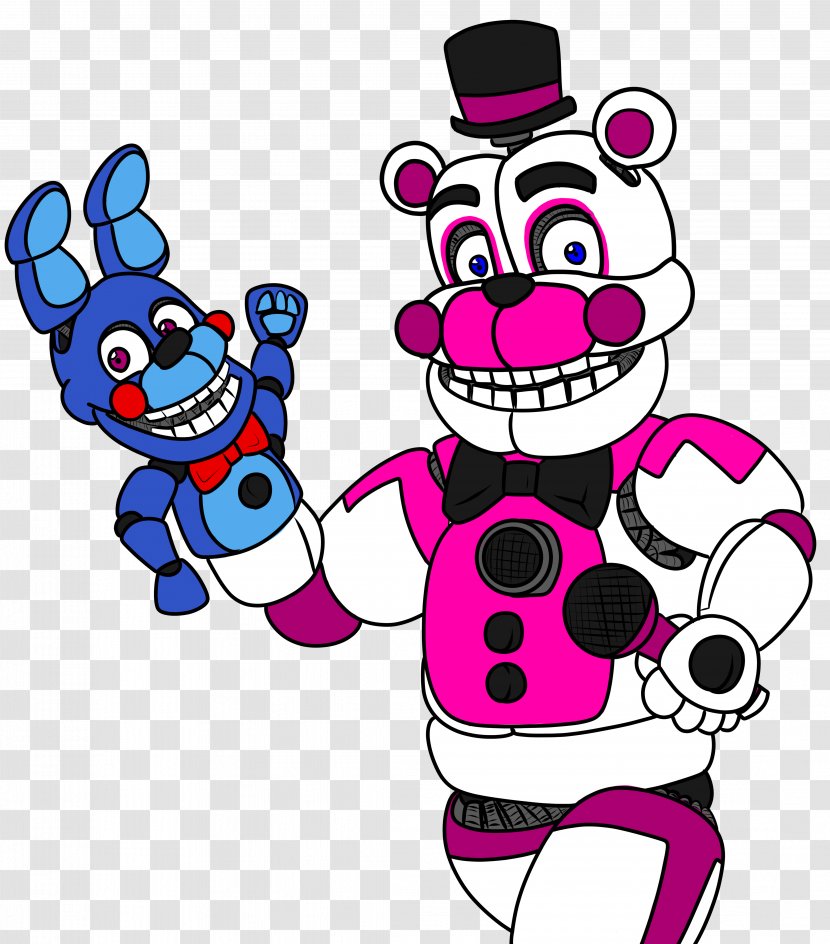 Five Nights At Freddy's Fan Art Drawing Clip - Cartoon - Funtime Freddy Transparent PNG