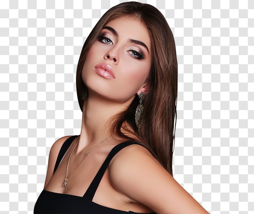 Black Hair Beauty Brown Coloring Cosmetics - Cartoon Transparent PNG