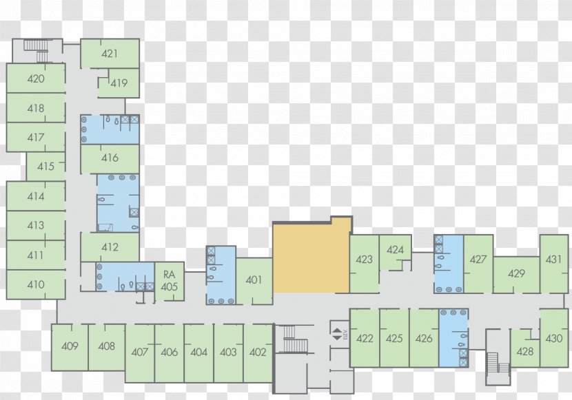 Floor Plan Building Potter Hall Room - Davis - Layout Transparent PNG