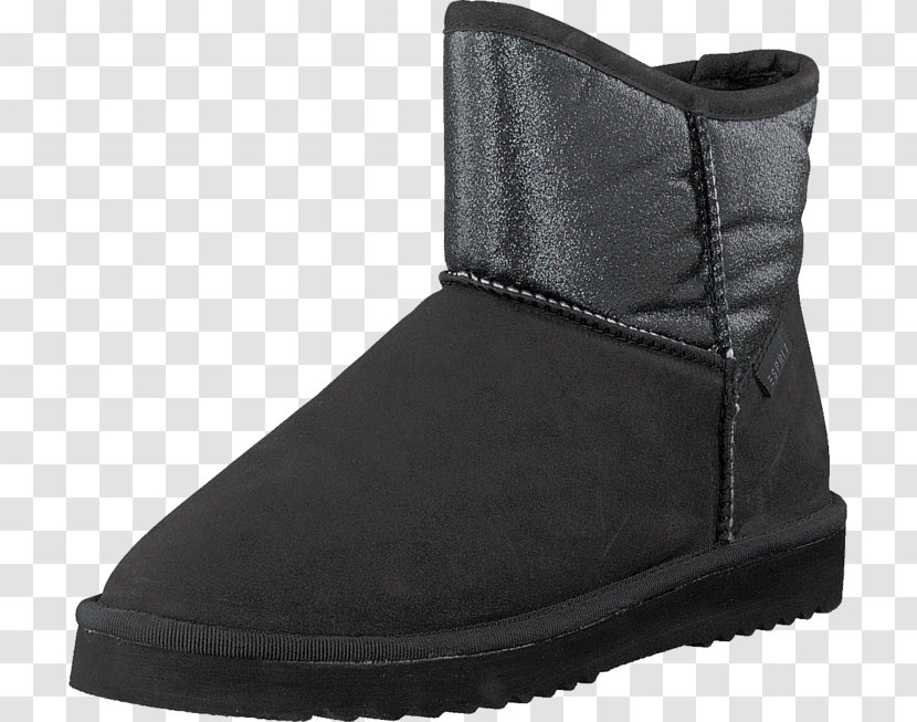 Snow Boot Slipper Derby Shoe - Leather - Black Glitter Transparent PNG