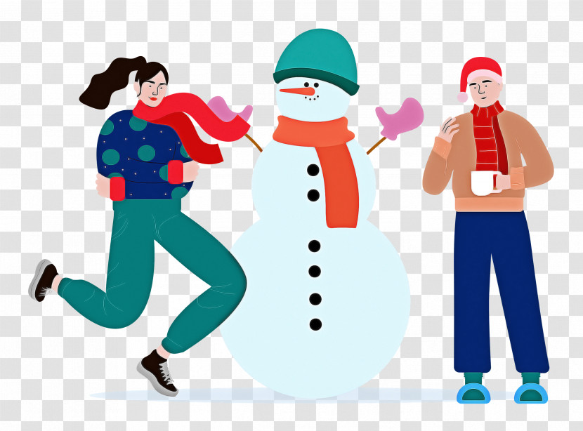 Christmas Winter Snowman Transparent PNG