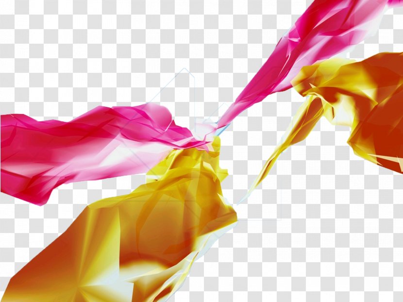 Yellow Ribbon Graphic Design Wallpaper Transparent PNG