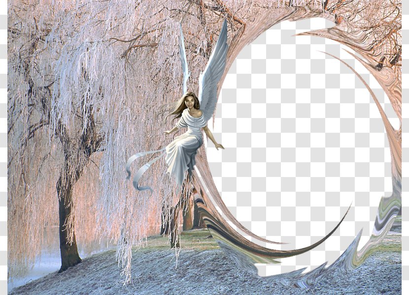 Weeping Willow Tree Ice Snow Wallpaper - Watercolor - Angel Transparent PNG