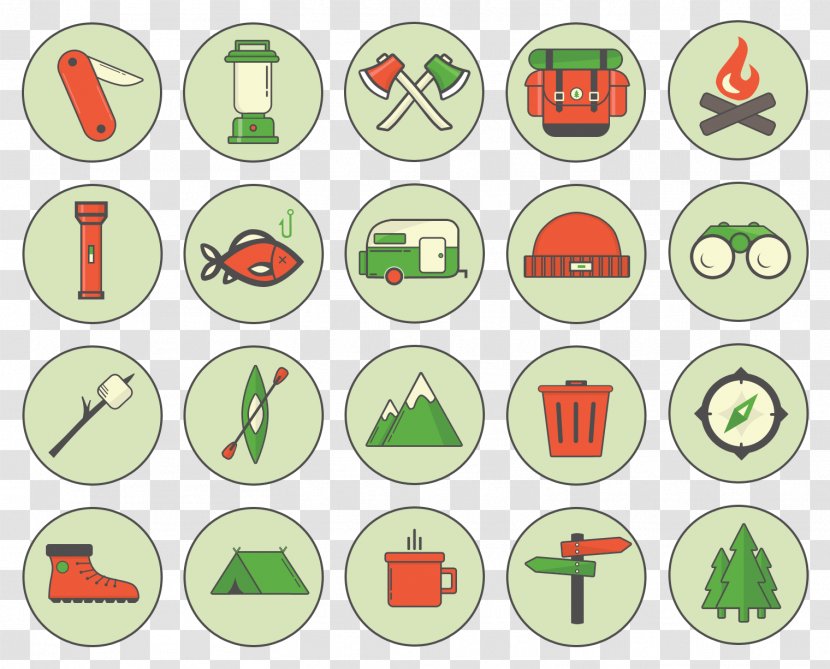 Outdoor Recreation Icon Design Camping - Dribbble - Cute Cartoon Stamps Transparent PNG