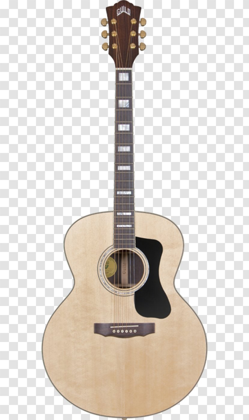 Acoustic Guitar Guild Company Musical Instruments Dreadnought - Silhouette Transparent PNG