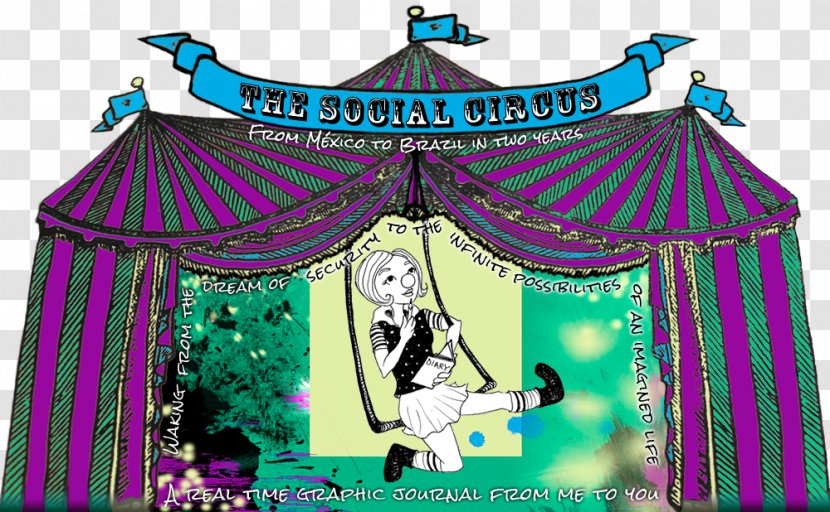 Social Circus Purple Cartoon Body Image - Tent Transparent PNG