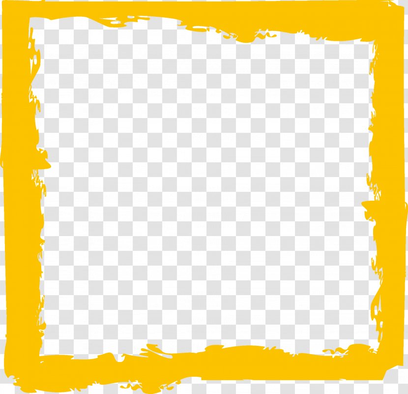Yellow Area Pattern - Rectangle - Brush Border Transparent PNG