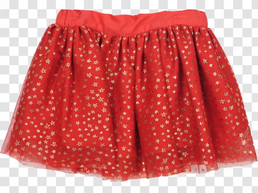 Polka Dot Skirt Trunks Shorts Dress - Orange Transparent PNG