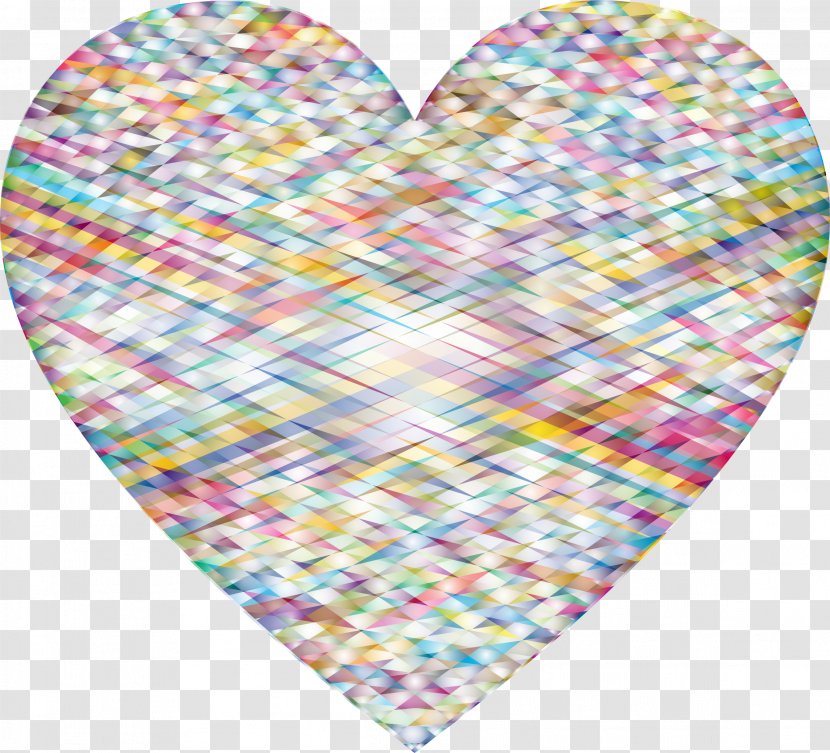Heart Geometry Clip Art - Pink Transparent PNG