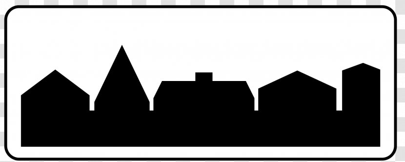 Built-up Area Traffic Sign Road Znaki Informacyjne Car - Builtup Transparent PNG