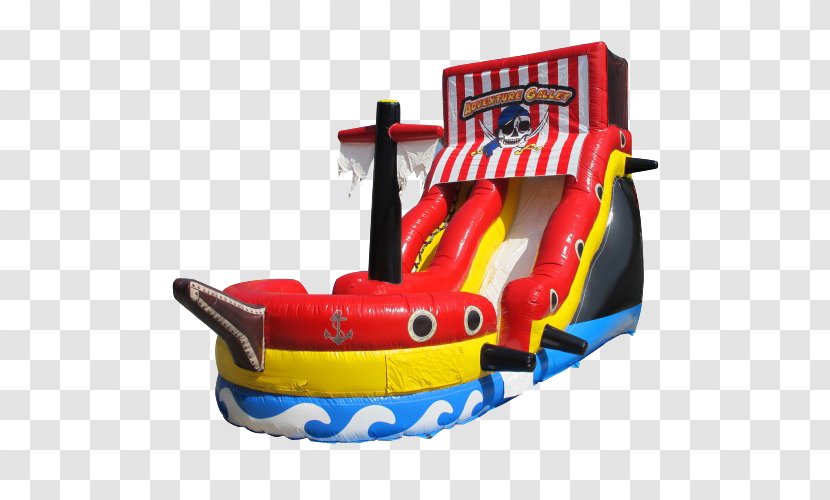 Water Slide Playground Inflatable Pirate Ship Up - Watercolor Transparent PNG