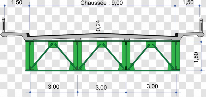 Pont Maréchal-Joffre Mixte Acier-béton Deck Bridge Structural Element Transparent PNG