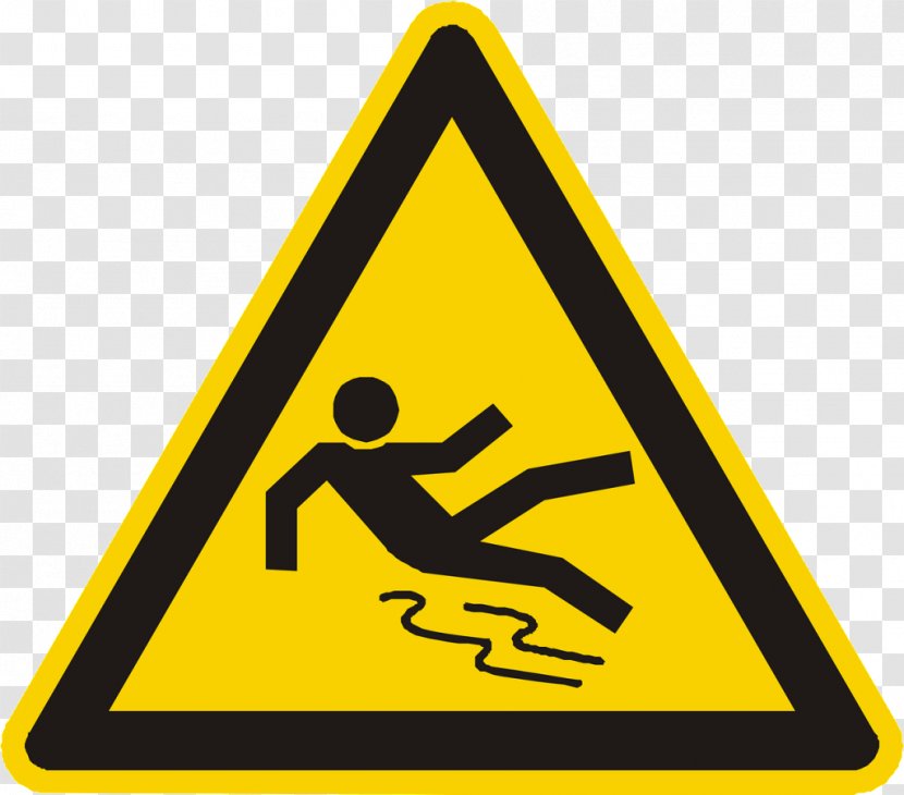 Slip And Fall Warning Sign Wet Floor Hazard - Stock Photography - Accident Transparent PNG