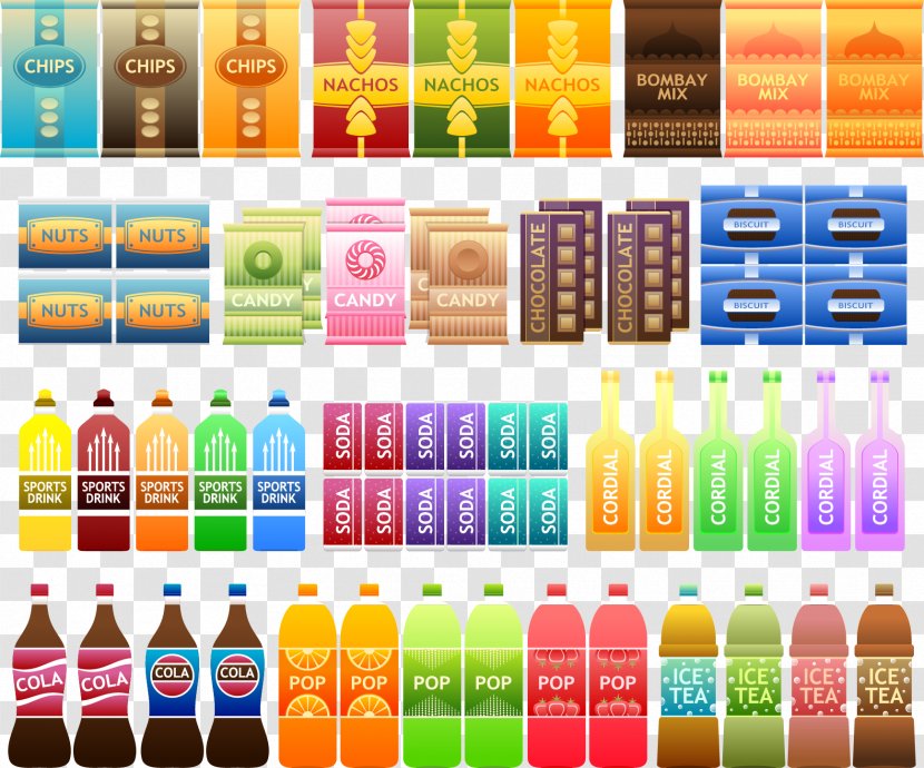 Supermarket Shelf Grocery Store Clip Art - Food Additive - Vector Sprite Transparent PNG