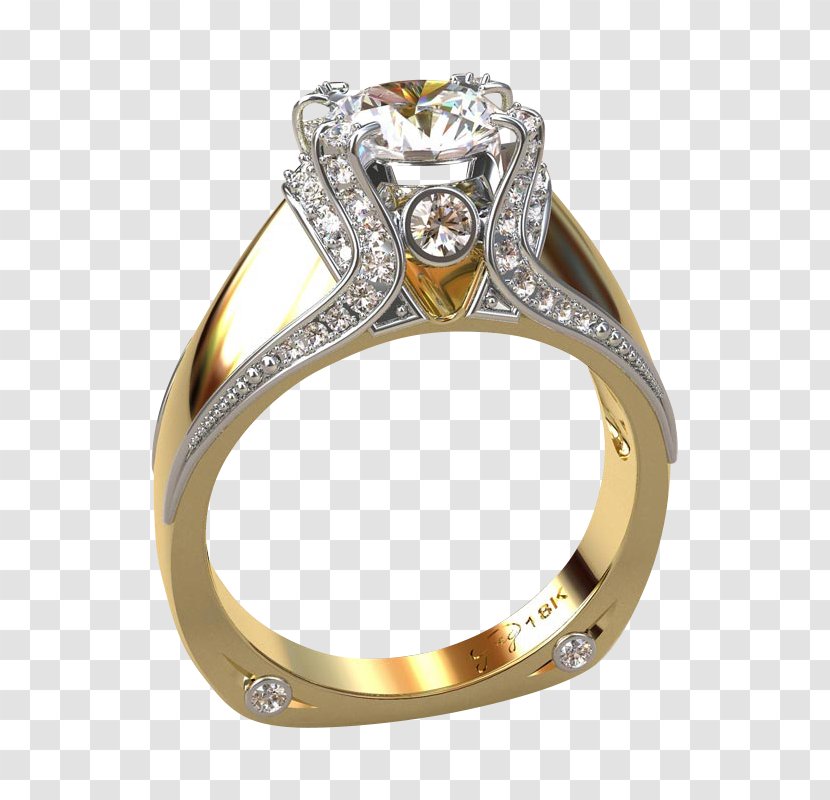 Gold Engagement Ring Wedding Greg Neeley Designs Transparent PNG