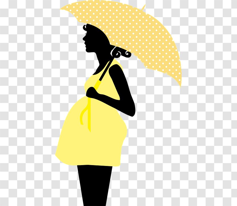 Pregnancy Woman Clip Art - Yellow Transparent PNG