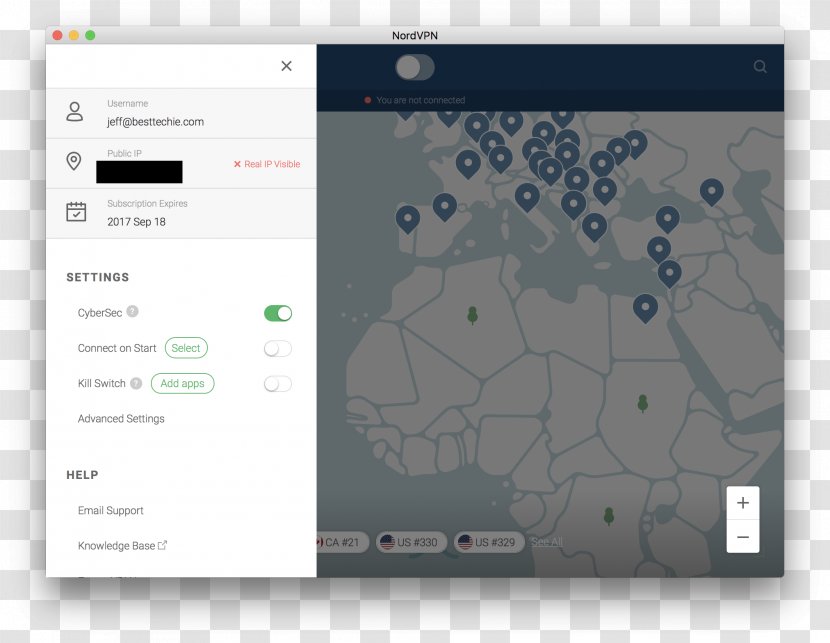 NordVPN Virtual Private Network Computer Servers IP Address MacOS - Ip - The Way Home Transparent PNG