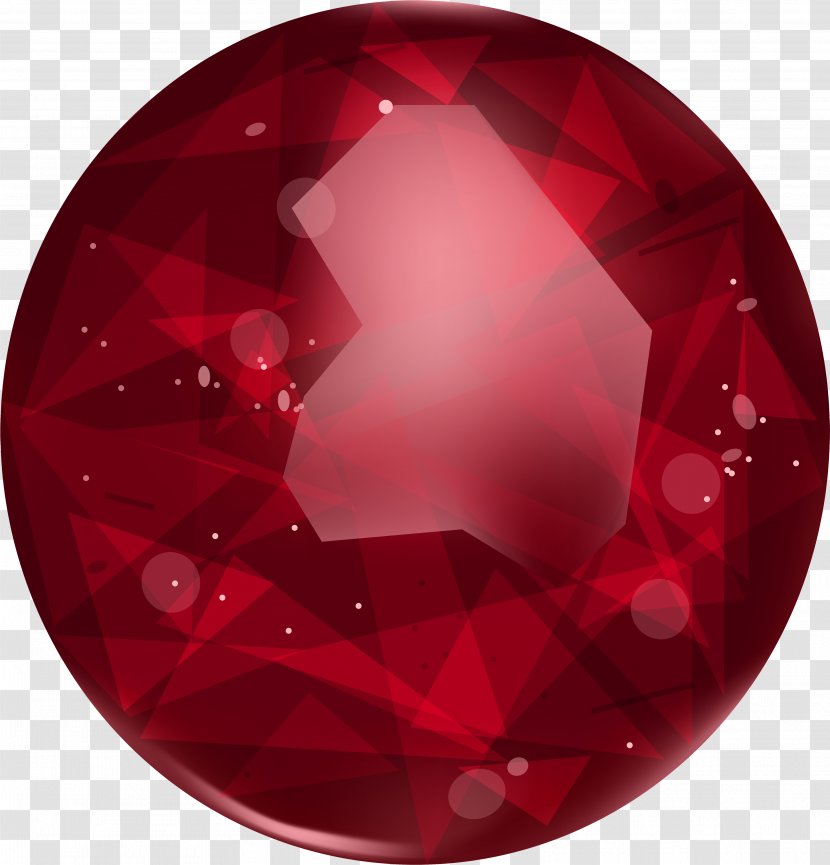 Red Circle - Crystal - Magenta Glass Transparent PNG