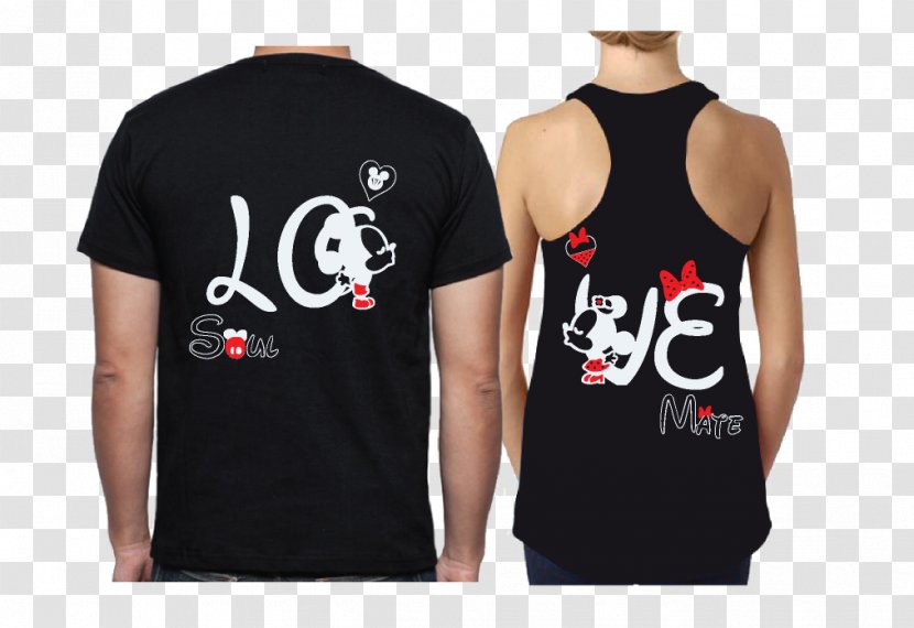 Minnie Mouse Mickey T-shirt Soulmate - Black Transparent PNG