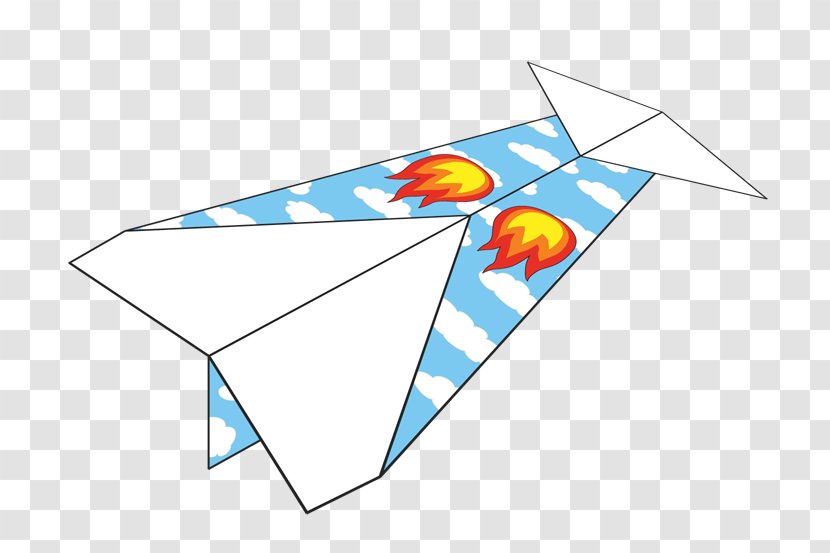 Line Point Triangle Clip Art - Flying Paperrplane Transparent PNG