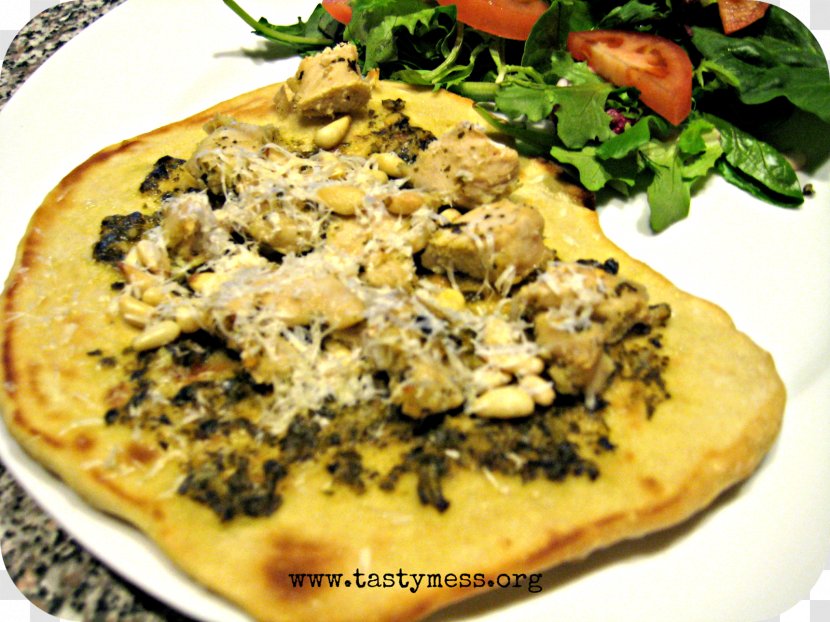 Pizza Naan Pesto Manakish Vegetarian Cuisine - European Food Transparent PNG