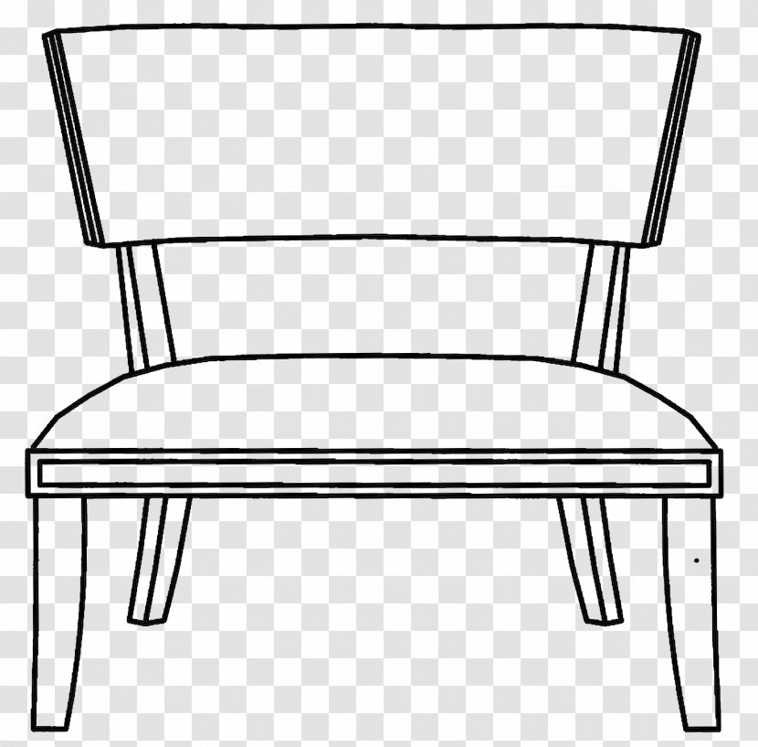 Chair Line Art Table Drawing Black & White - MChair Garden Transparent PNG