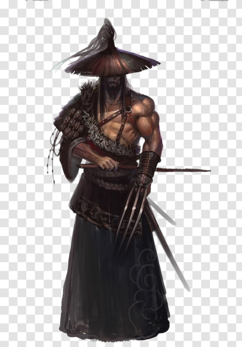 Asian Conical Hat Cartoon Download - Pixel - Hats Swordsman Transparent PNG