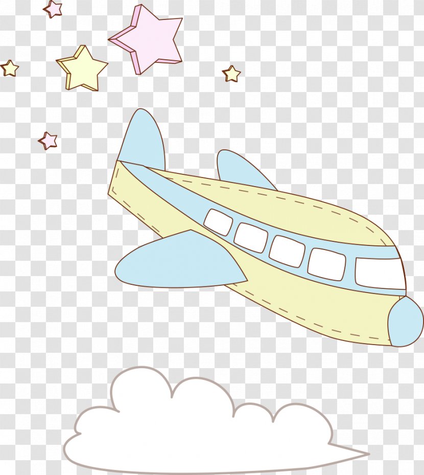 Airplane Flight Wing Helicopter Clip Art - Area - Vector Cartoon Transparent PNG