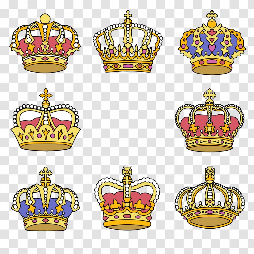 Icon - Fairy Tale Decoration - Vector Cartoon Crown Transparent PNG